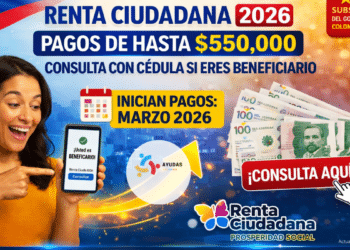 Renta Ciudadana 2026: pagos de hasta $550.000, cómo consultar con cédula y quiénes recibirán el subsidio
