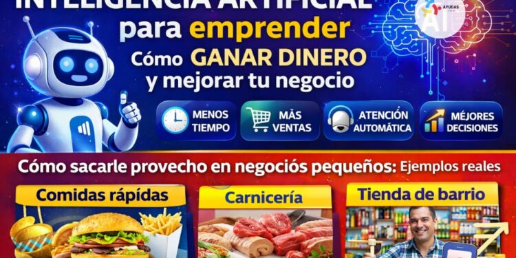 Inteligencia Artificial para emprender: cómo ganar dinero y mejorar tu negocio (fácil y sin enredos)