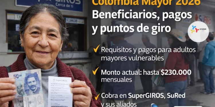 Colombia Mayor 2026: cambios en pagos, fechas y puntos autorizados para reclamar giros