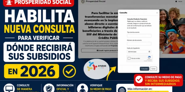 Prosperidad Social habilita nueva consulta para verificar dónde recibirá sus subsidios en 2026