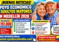 Medellín entregará ayuda económica a miles de adultos mayores en 2026
