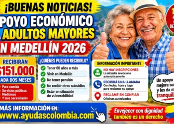 Medellín entregará ayuda económica a miles de adultos mayores en 2026