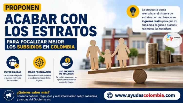 Proponen eliminar los estratos en Colombia para mejorar la entrega de subsidios
