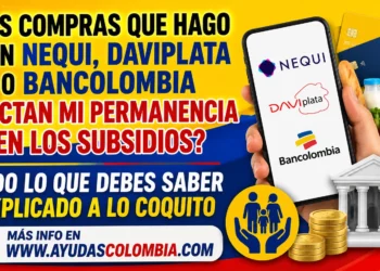 ¿Las compras que hago con Nequi, Daviplata o Bancolombia pueden hacerme perder los subsidios?
