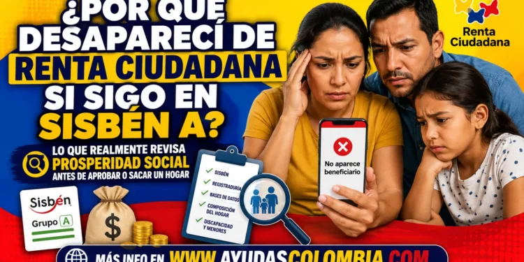 ¿Por qué desaparecí de Renta Ciudadana si sigo en Sisbén A? La verdad que casi nadie explica