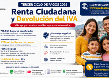 Prosperidad Social inicia la entrega del tercer ciclo de Renta Ciudadana y Devolución del IVA en 2026