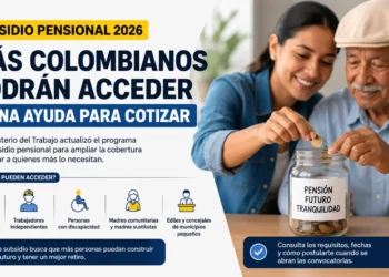 Subsidio pensional 2026: más colombianos podrán acceder a una ayuda para cotizar a pensión