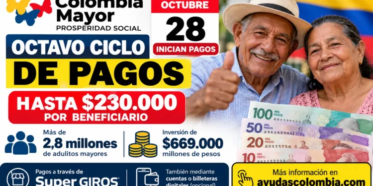 Colombia Mayor: anuncian fecha para el octavo ciclo de pagos de octubre y explican qué deben saber los beneficiarios